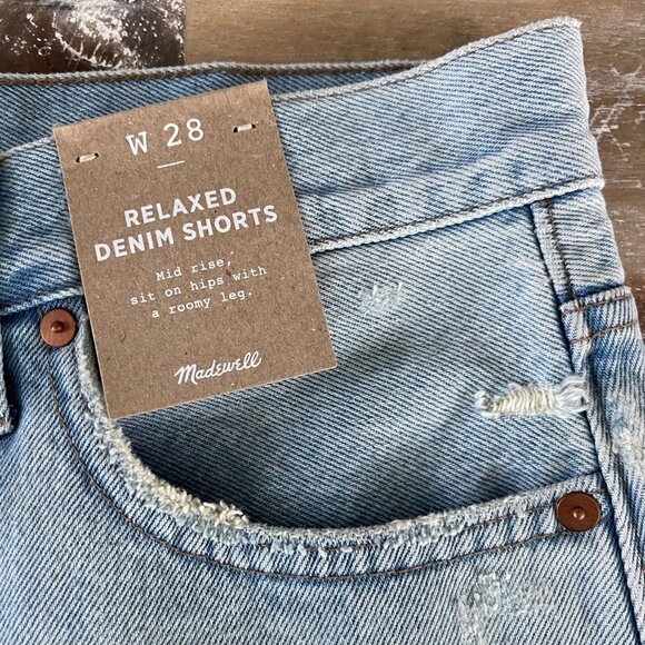 Madewell Relaxed Demin Shorts.  W28.  New With Tags - Picture 4 of 15